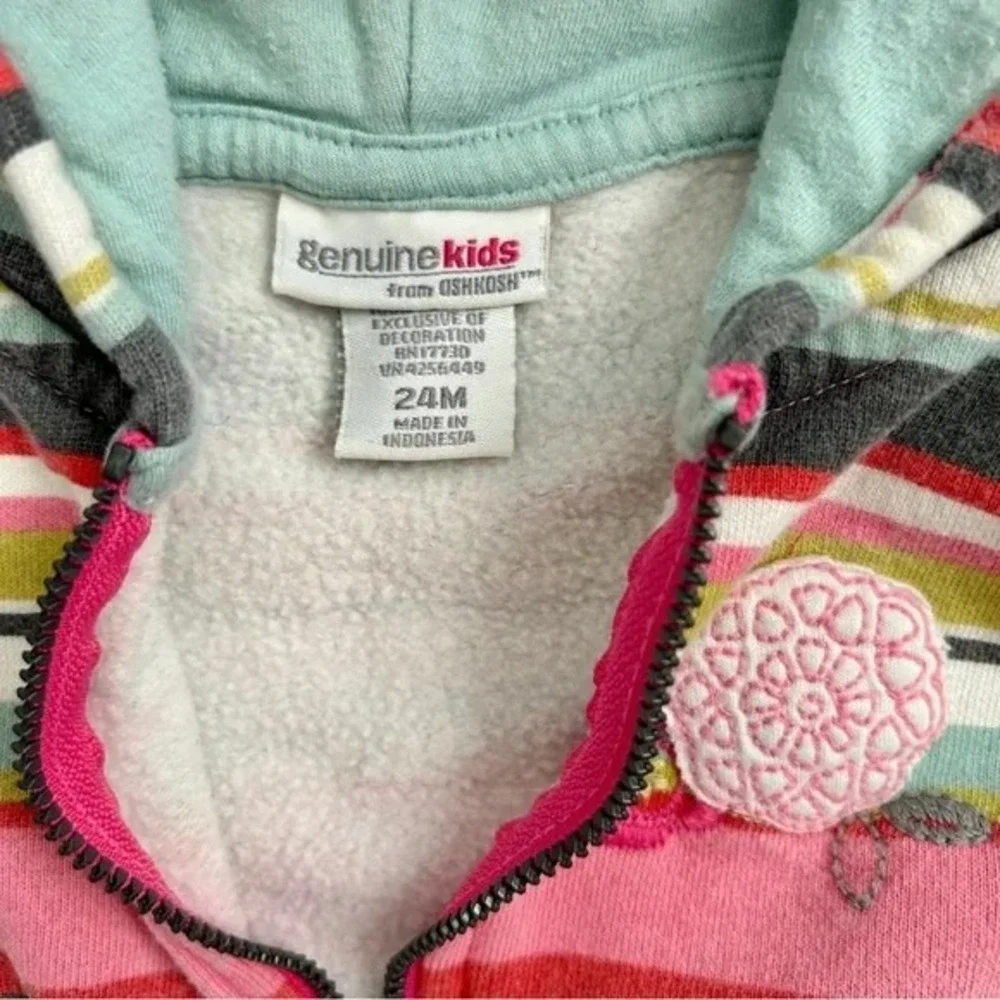 Genuine Kids from OshKosh Baby I Striped Hoodie Pants Outfit Set‎ I Size 24M EUC